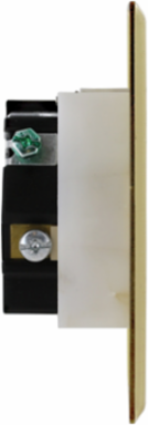 15 Amp Brass Recessed Tamper-Resistant Outlet, NEMA 5-15R, 125 Volt