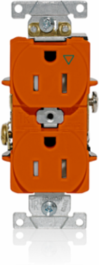 Heavy-Duty Tamper-Resistant Isolated Ground Duplex Receptacle 15 Amp, 125 Volt