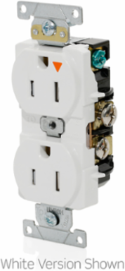 Tamper-Resistant Duplex Receptacle, 15 Amp, 125 Volt, Ivory