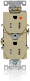 Tamper-Resistant Duplex Receptacle, 15 Amp, 125 Volt, Ivory