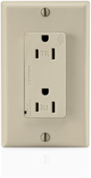 Decora Plus 15 Amp 125 Volt Surge Protective Duplex Receptacle Outlet, Ivory