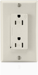 15 Amp Surge Protective Duplex Receptacle Outlet, 125 Volt, Commercial Grade, Tamper-Resistant