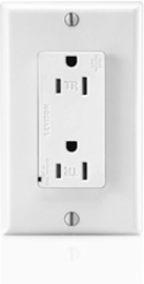 Decora Plus 15 Amp Surge Protective Duplex Receptacle Outlet, 125 Volt NEMA 5-15R