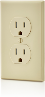 15 Amp Tamper-Resistant Duplex Outlet 125 Volt NEMA 5-15R Grounding Ivory