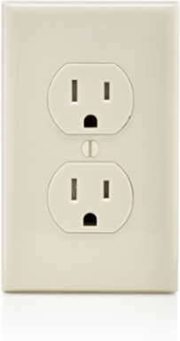 15 Amp Tamper-Resistant Duplex Outlet, Light Almond, 125 Volt, NEMA 5-15R