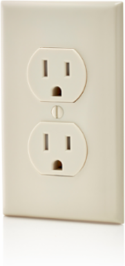15 Amp Tamper-Resistant Duplex Outlet, Light Almond, 125 Volt, NEMA 5-15R