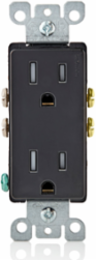 15 Amp Tamper-Resistant Duplex Outlet 125 VAC, Black
