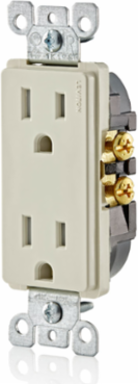 15 Amp Decora Tamper-Resistant Duplex Outlet 125 Volt, Light Almond