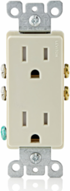 15 Amp Decora Tamper-Resistant Duplex Outlet 125 Volt, Light Almond