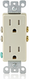 15 Amp Decora Tamper-Resistant Duplex Outlet 125 Volt, Light Almond