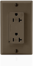 Decora Plus Duplex Receptacle Outlet, 20 Amp 125 Volt, Tamper-Resistant, NEMA 5-20R