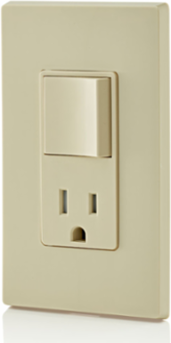 15 Amp Decora Tamper-Resistant Outlet Switch, Ivory, 120 Volt, Side Wired
