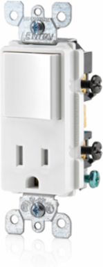 Decora 15 Amp Tamper-Resistant Switch & Outlet Combination Device, 120 Volt, 5-15R