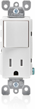 Decora 15 Amp Tamper-Resistant Switch & Outlet Combination Device, 120 Volt, 5-15R