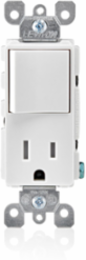 Decora 15 Amp Tamper-Resistant Switch & Outlet Combination Device, 120 Volt, 5-15R