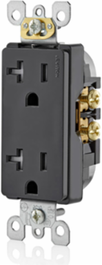 20 Amp Tamper-Resistant Duplex Outlet 125 Volt NEMA 5-20R Black