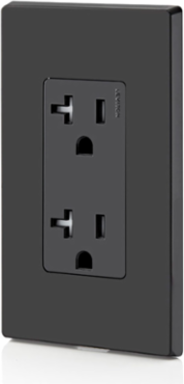 20 Amp Tamper-Resistant Duplex Outlet 125 Volt NEMA 5-20R Black