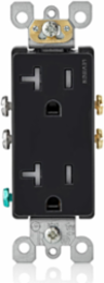 20 Amp Tamper-Resistant Duplex Outlet 125 Volt NEMA 5-20R Black