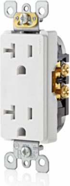 20 Amp Decora Tamper-Resistant Duplex Outlet, 125 Volt, NEMA 5-20R