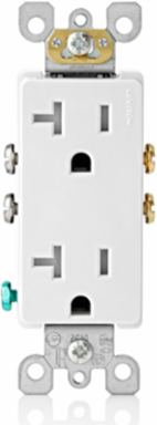 20 Amp Decora Tamper-Resistant Duplex Outlet, 125 Volt, NEMA 5-20R