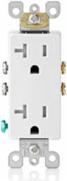 20 Amp Decora Tamper-Resistant Duplex Outlet, 125 Volt, NEMA 5-20R