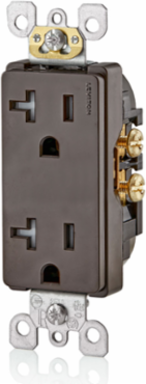 20 Amp Decora Tamper-Resistant Duplex Outlet, 125 Volt, NEMA 5-20R, Side Wired