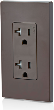 20 Amp Decora Tamper-Resistant Duplex Outlet, 125 Volt, NEMA 5-20R, Side Wired