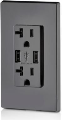 3.6A USB Type-A/A Wall Outlet Charger with 20A Tamper-Resistant Receptacles