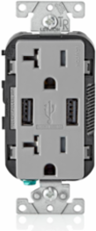 USB Type-A Wall Outlet Charger with 20A Tamper-Resistant Receptacle, 3.6A Power