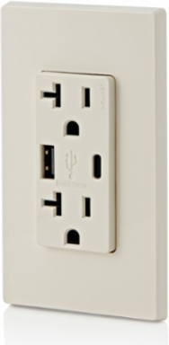 Decora USB Wall Outlet Charger with 5.1A Dual USB Ports and Tamper-Resistant Receptacle