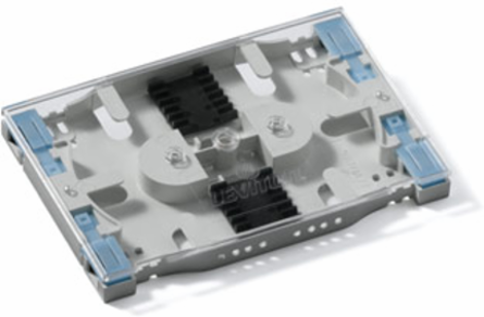 Injection Molded Mini Splice Tray for 12 Fiber Splicing, Accepts Heat Shrink Sleeves