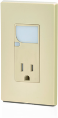 15 Amp Decora Tamper-Resistant Outlet with LED Guide Light, Ivory
