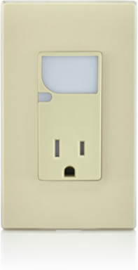 15 Amp Decora Tamper-Resistant Outlet with LED Guide Light, Ivory