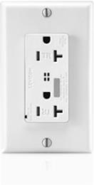 Decora Plus 20 Amp 125 Volt Surge Protective Duplex Receptacle, Tamper-Resistant