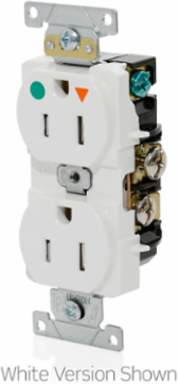 Heavy-Duty Hospital Grade Tamper-Resistant Duplex Receptacle 15 Amp 125 Volt
