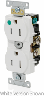 Heavy-Duty Hospital Grade Duplex Receptacle 15 Amp 125 Volt Red