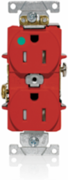 Heavy-Duty Hospital Grade Duplex Receptacle 15 Amp 125 Volt Red