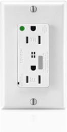 Decora Plus 15 Amp Surge Protective Duplex Receptacle Outlet, Heavy-Duty Hospital Grade, 125 Volt, NEMA 5-15R