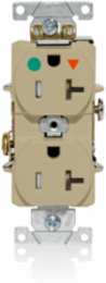 Tamper-Resistant Hospital Grade Duplex Receptacle, 20 Amp, 125 Volt, Back/Side Wire