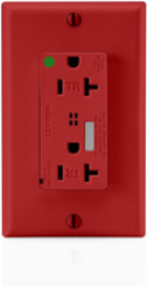 Decora Plus 20 Amp Surge Protective Duplex Receptacle Outlet, Heavy-Duty Hospital Grade, Red