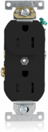 Tamper-Resistant Duplex Receptacle 15 Amp 125 Volt Commercial Grade Black
