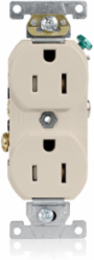 Tamper-Resistant Duplex Receptacle 15 Amp 125 Volt, Light Almond, Commercial Grade