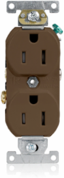Tamper-Resistant Duplex Receptacle, 15 Amp, 125 Volt, Thermoplastic Body, Commercial Grade