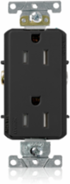 Decora Plus Tamper-Resistant Receptacle 15 Amp 125 Volt, Heavy-Duty, Self-Grounding