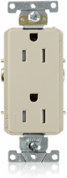 Decora Plus Tamper-Resistant Receptacle 15 Amp 125 Volt, Heavy-Duty Industrial Grade