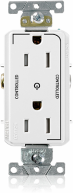 Decora Plus Controlled Tamper-Resistant Duplex Receptacle, 15 Amp, 125 Volt, White