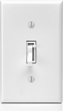 Toggle Slide Dimmer Switch, 300W LED & 600W Incandescent, White