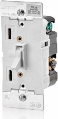 Toggle Slide Dimmer Switch, 300W LED & 600W Incandescent, White