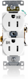 Weather & Tamper-Resistant Duplex Receptacle, 15 Amp, 125 Volt, NEMA 5-15R