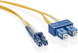 Economy Fiber Optic Patch Cord, 9/125 um Single-Mode OS2, SC-LC, 3 Meter